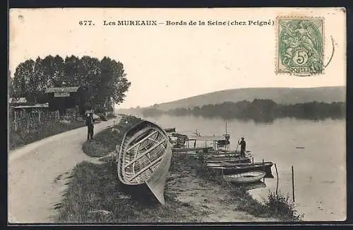 AK Les Mureaux, bords de la Seine (chez Peigné)