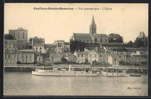 AK Conflans-Sainte-Honorine, Vue panoramique, L`Église