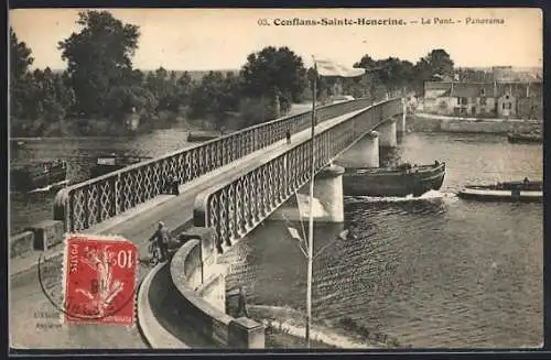 AK Conflans-Sainte-Honorine, Le Pont, panorama