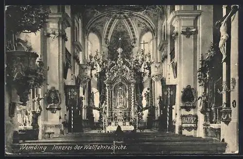 AK Wemding, Wallfahrtskirche, Innenansicht
