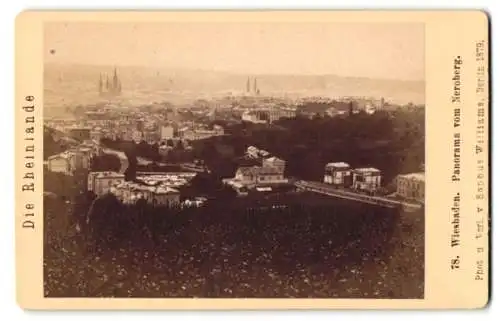 Fotografie Sophus Williams, Berlin, Ansicht Wiesbaden, Panorama vom Neroberg gesehen um 1879