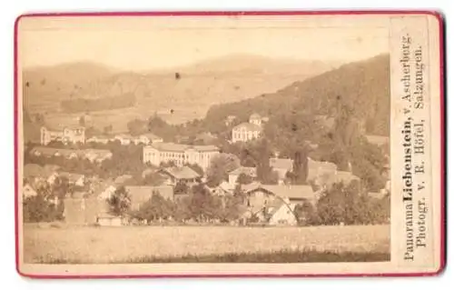 Fotografie v. R. Höfel, Salzungen, Ansicht Liebenstein, Panorama vom Ascherberg gesehen