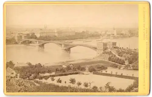 Fotografie J. H. Schoenscheidt, Köln, Ansicht Koblenz, Brücke und Schloss