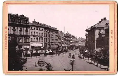 Fotografie Römmler & Jonas, Dresden, Ansicht Frankfurt / Main, Die Zeil, Hotel Garni & Pension, Geschäftshäuser