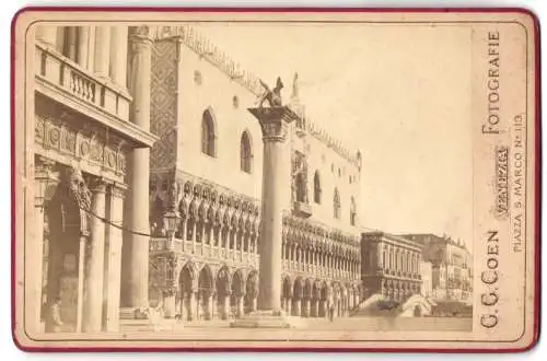 Fotografie G. G. Coen, Venezia, Ansicht Venedig - Venezia, Partie am Dogenpalast