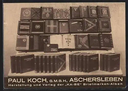 AK Aschersleben, Paul Koch GmbH Herstellung und Verlag der Ka-Be Briefmarken-Alben