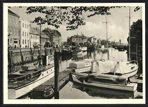 AK Oldenburg / O., Am Stau, Boote