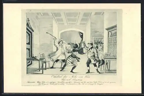 AK Wien, Musik- und Theaterfest 1924, Othellert der Mohr von Wien, Szene der Posse von Kringsteiner