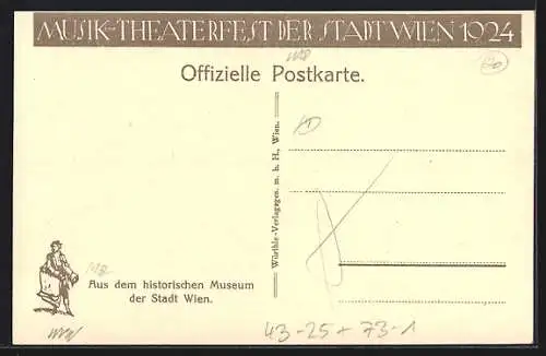 AK Wien, Musik u. Theaterfest 1924, Das neue k. k. privt. Theater in der Josephstadt