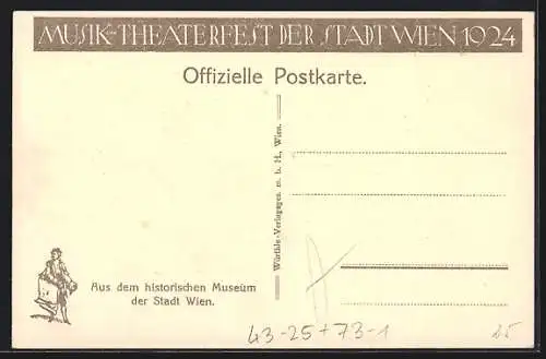 AK Wien, Musik- und Theaterfest 1924, Othellert der Mohr von Wien, Szene der Posse von Kringsteiner