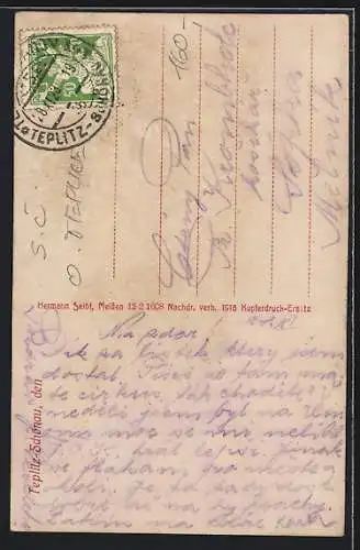 AK Teplitz-Schönau, Der Schlossberg-Burggraben