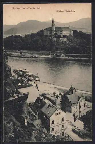 AK Bodenbach-Tetschen, Das Schloss Tetschen