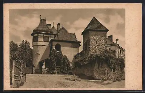 AK Ceský Dub, Partie an altem Steingebäude