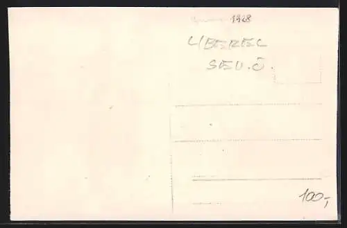 AK Reichenberg, Strassenbahn am Metznerbrunnen