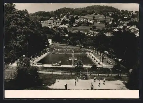 AK Tanvald-Sumburk, Blick auf das Freibad