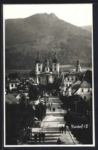 AK Haindorf i. B., Teilansicht aus der Vogelschau