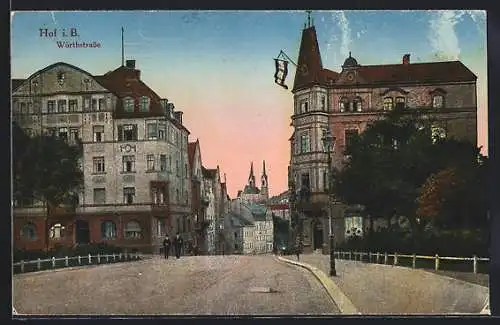 AK Hof, Blick in die Wörthstrasse
