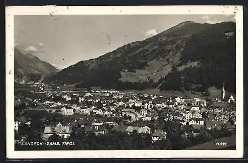 AK Landeck-Zams, Ortsansicht mit Bergpanorama