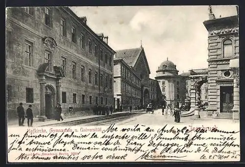 AK Innsbruck, Hofkirche, Gymnasium und Universität