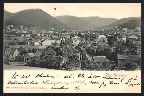 AK Bad Harzburg, Blick vom Schützenhaus auf den Ort