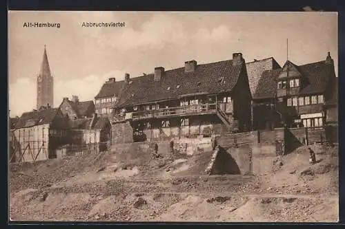 AK Alt-Hamburg, Blick auf einen Teil des Abbruchsviertels