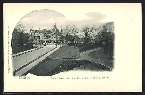 AK Hamburg-St. Pauli, Konzerthaus Ludwig von der Helgoländerallee aus gesehen