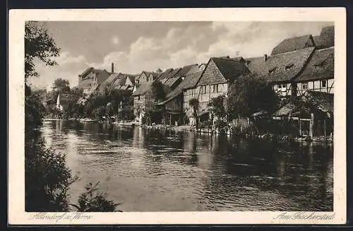 AK Allendorf a. Werra, Ortspartie Am Fischerstad