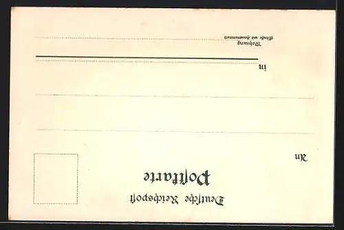 Lithographie Erfurt, Ortsansicht von den Blumenfeldern aus