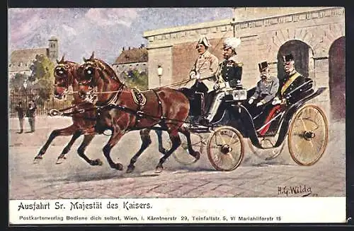 AK Ausfahrt Kaiser Franz Josef I. von Österreichs