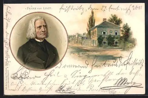 AK Portrait des Musikers Franz von Liszt