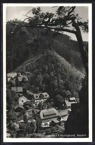 AK Falkenstein i. Loquitzgrund, Ortsansicht aus der Vogelschau