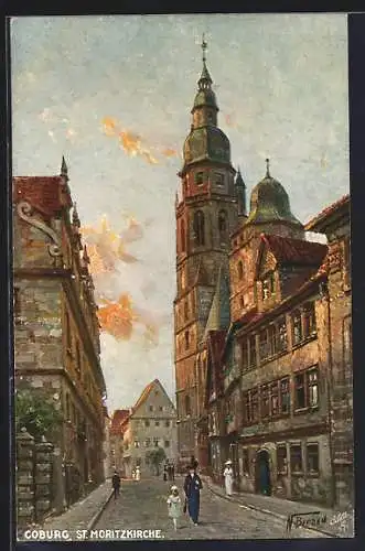Künstler-AK Coburg, St. Moritzstrasse