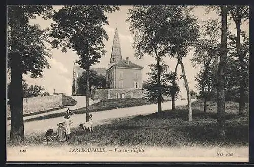 AK Sartrouville, Vue sur l`église