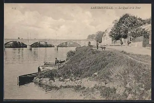 AK Sartrouville, Le Quai et le Pont