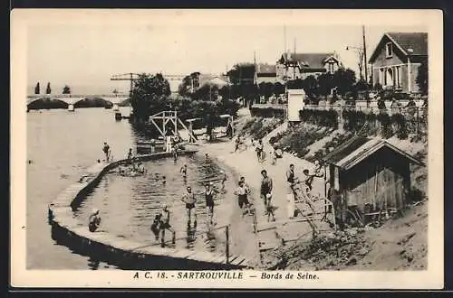 AK Sartrouville, Bords de Seine