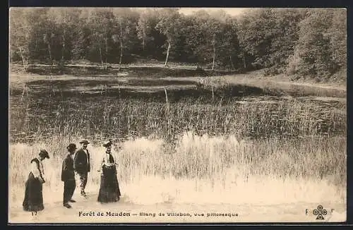 AK Meudon, Étang de Villebon, vue pittoresque