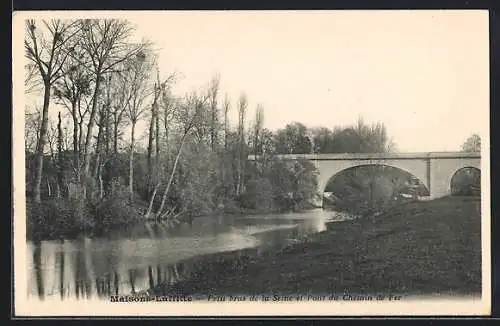 AK Maisons-Laffitte, Petit bras de la Seine et Pont du Chemin de Fer