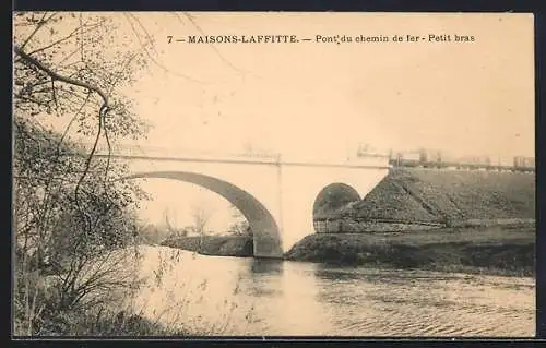 AK Maisons-Laffitte, Pont du chemin de fer, Petit bras