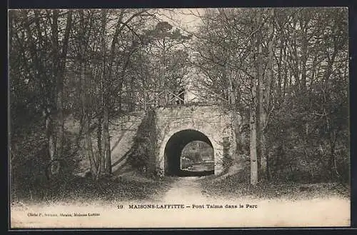 AK Maisons-Laffitte, Pont Talma dans le parc