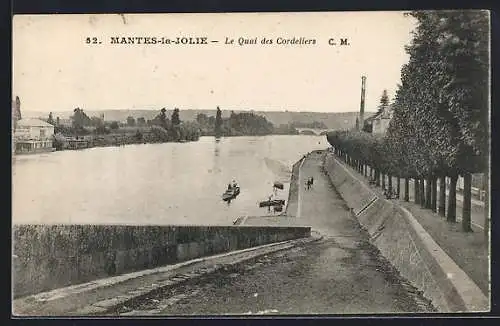 AK Mantes-la-Jolie, Le Quai des Cordeliers