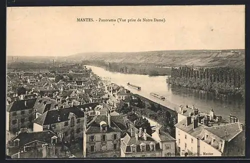 AK Mantes, Panorama, Vue prise de Notre Dame