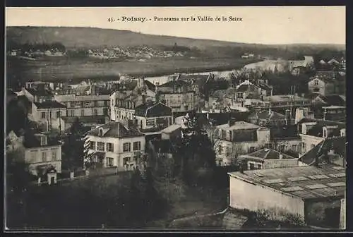 AK Poissy, Panorama sur la Vallée de la Seine