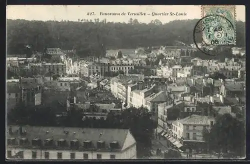 AK Versailles, Panorama du Quartier St-Louis