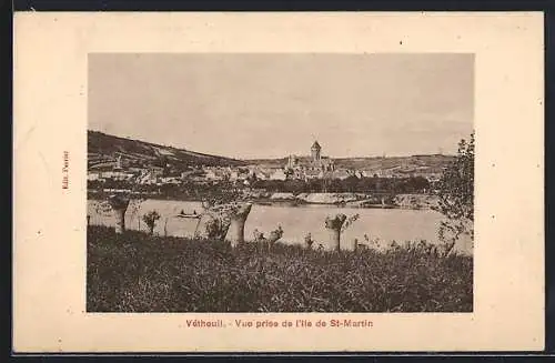 AK Vétheuil, Vue prise de l`île de St-Martin