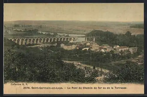 AK Saint-Germain-en-Laye, Le Pont du Chemin de fer vu de la Terrasse