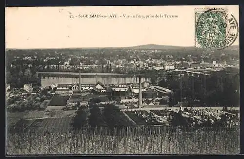 AK St-Germain-en-Laye, Vue du Pecq prise de la Terrasse