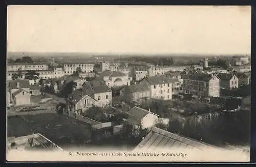 AK Saint-Cyr, Panorama vers l`École Spéciale Militaire