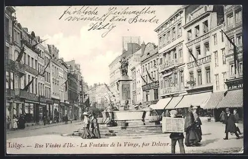 AK Liège, Rue Vinave d`Ile, La Fontaine de la Vierge