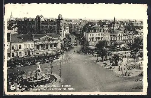 AK Brüssel / Bruxelles, porte de Namur et chaussée d`Ixelles