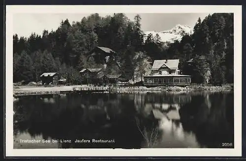 AK Lienz, Tristacher See mit Jaufers Restaurant